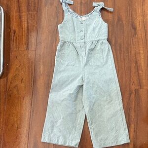 Hope & Henry Girls Tie-Strap Jumpsuit